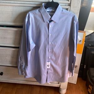 CREMIEUX SZ L -light blue SLIM FIT DRESS SHIRT